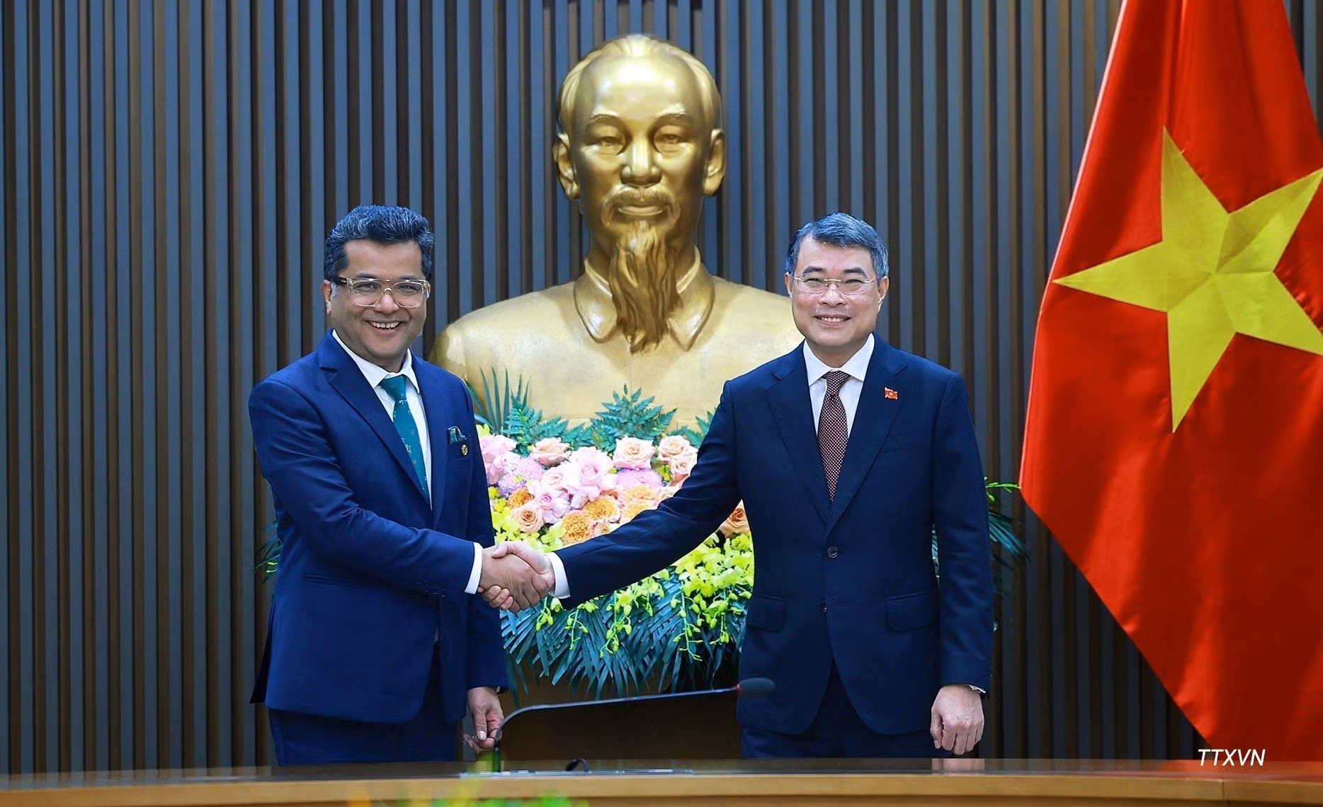 2026年8月26日，越南政府总理黎明兴会见印度外交部国务部长帕比特拉·玛格丽塔（Pabitra Margherita）。（图片来源：越通社）