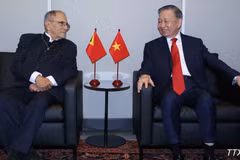 苏林总书记、国家主席会见东帝汶总统若泽·拉莫斯-奥尔塔 。（图片来源：越通社）