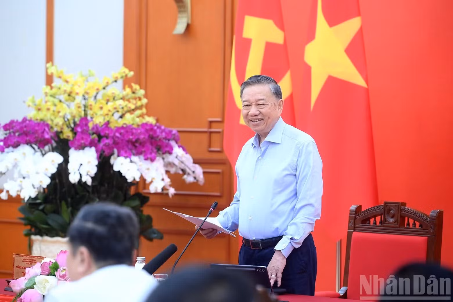 越共中央总书记、国家主席苏林在会上作结论讲话。