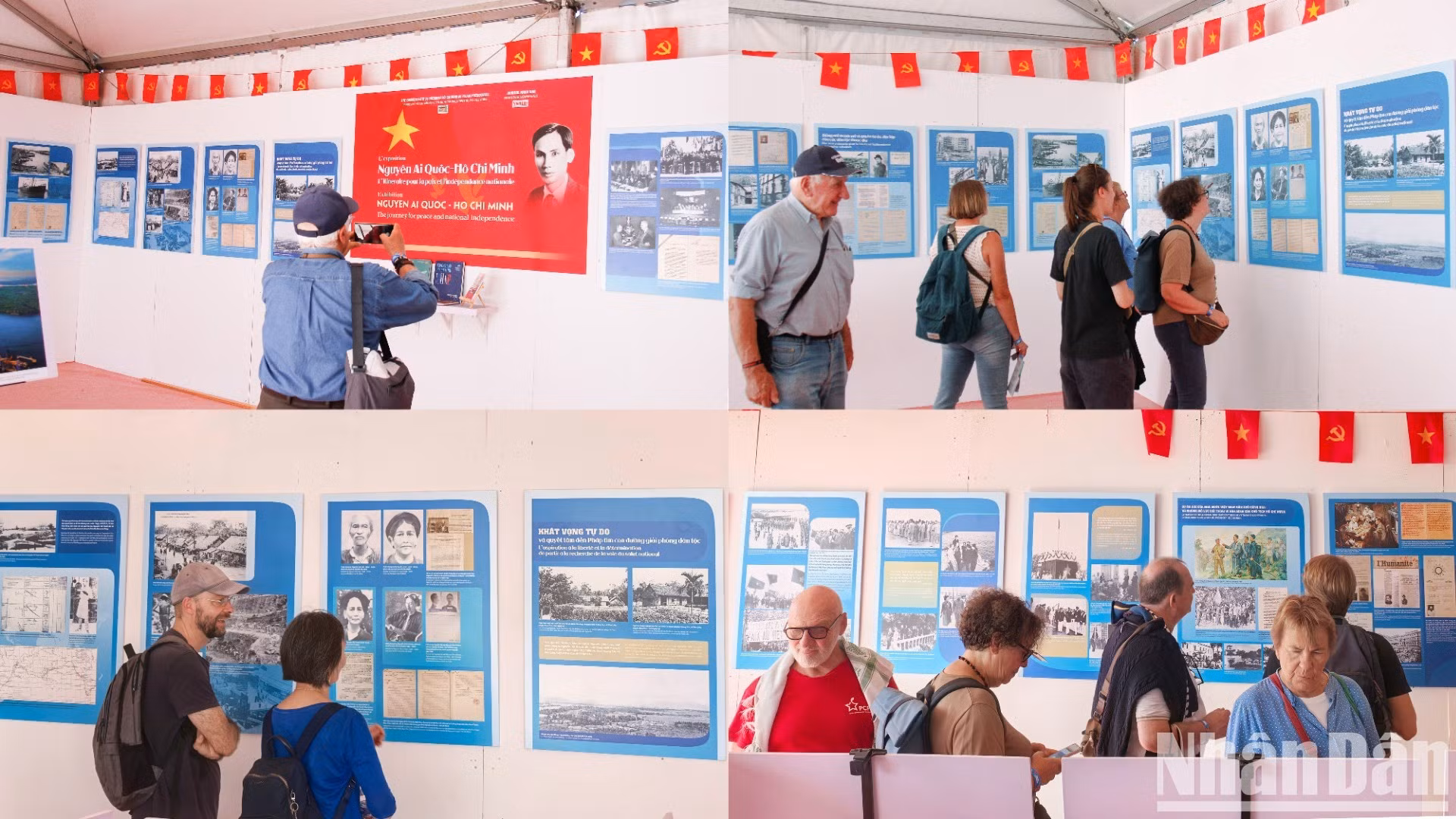 国际友人参观展位。