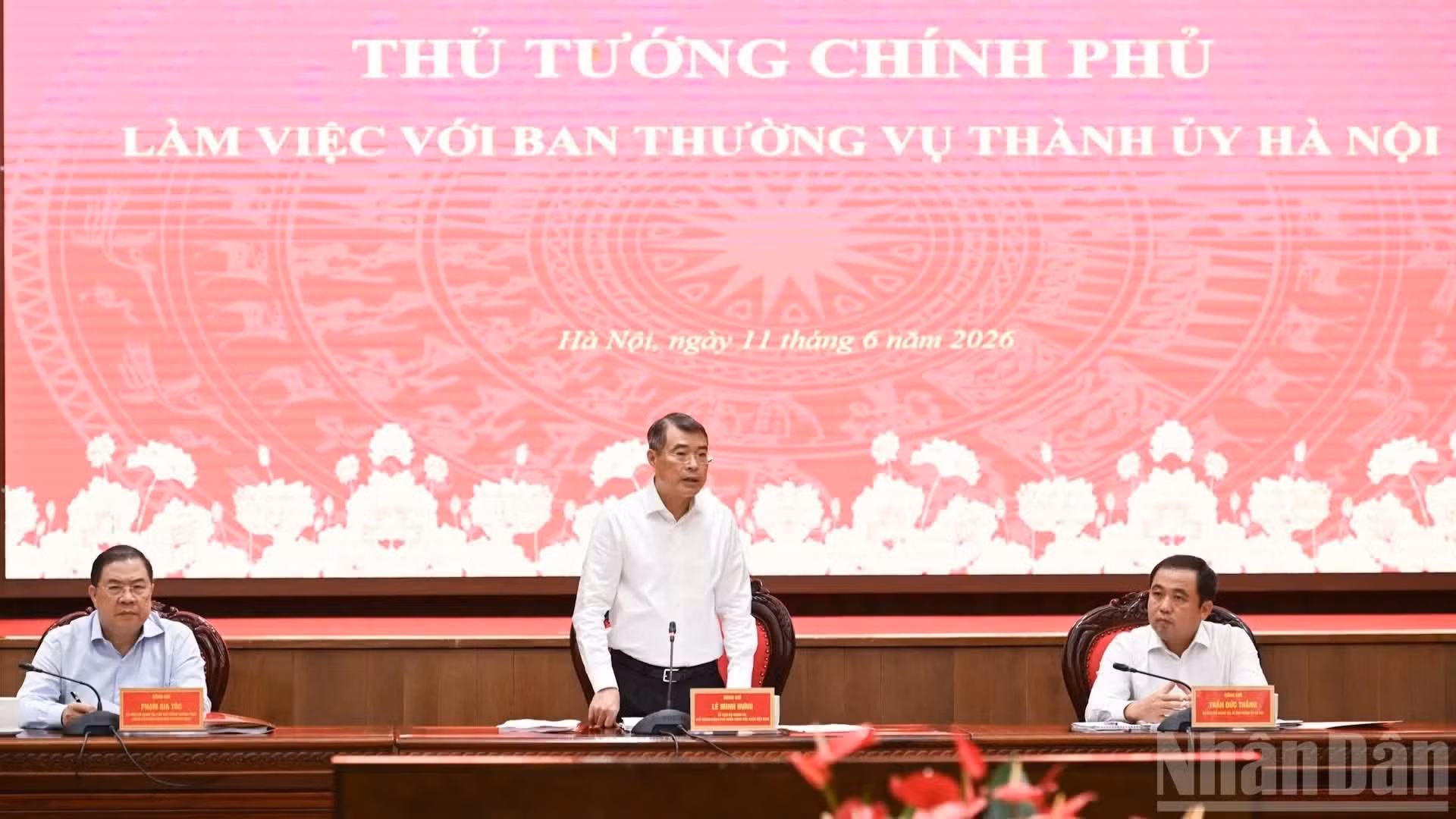 越南政府总理黎明兴与河内市委常委会举行工作会议【组图】