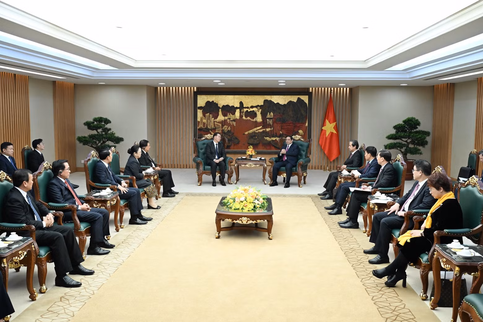 会见场景。