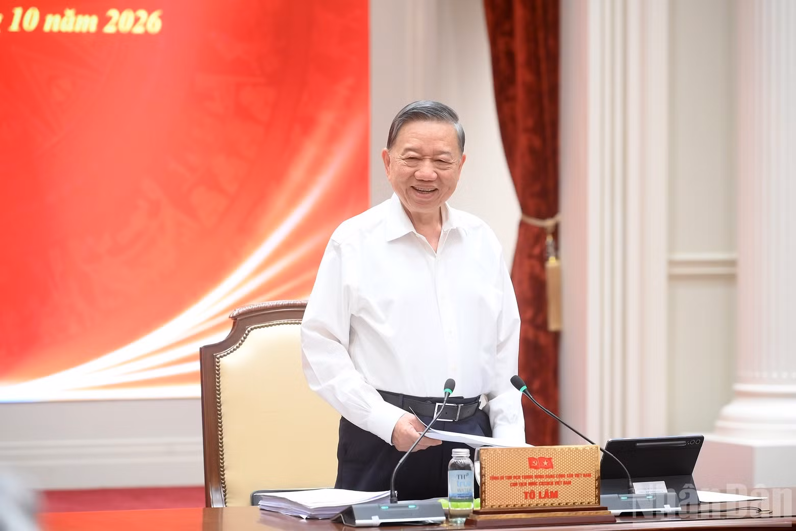 越共中央总书记、国家主席苏林发表指导性讲话。