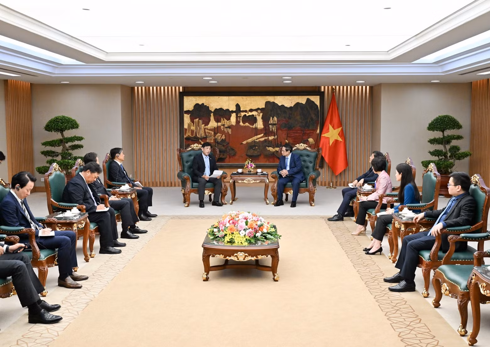 会见场景。