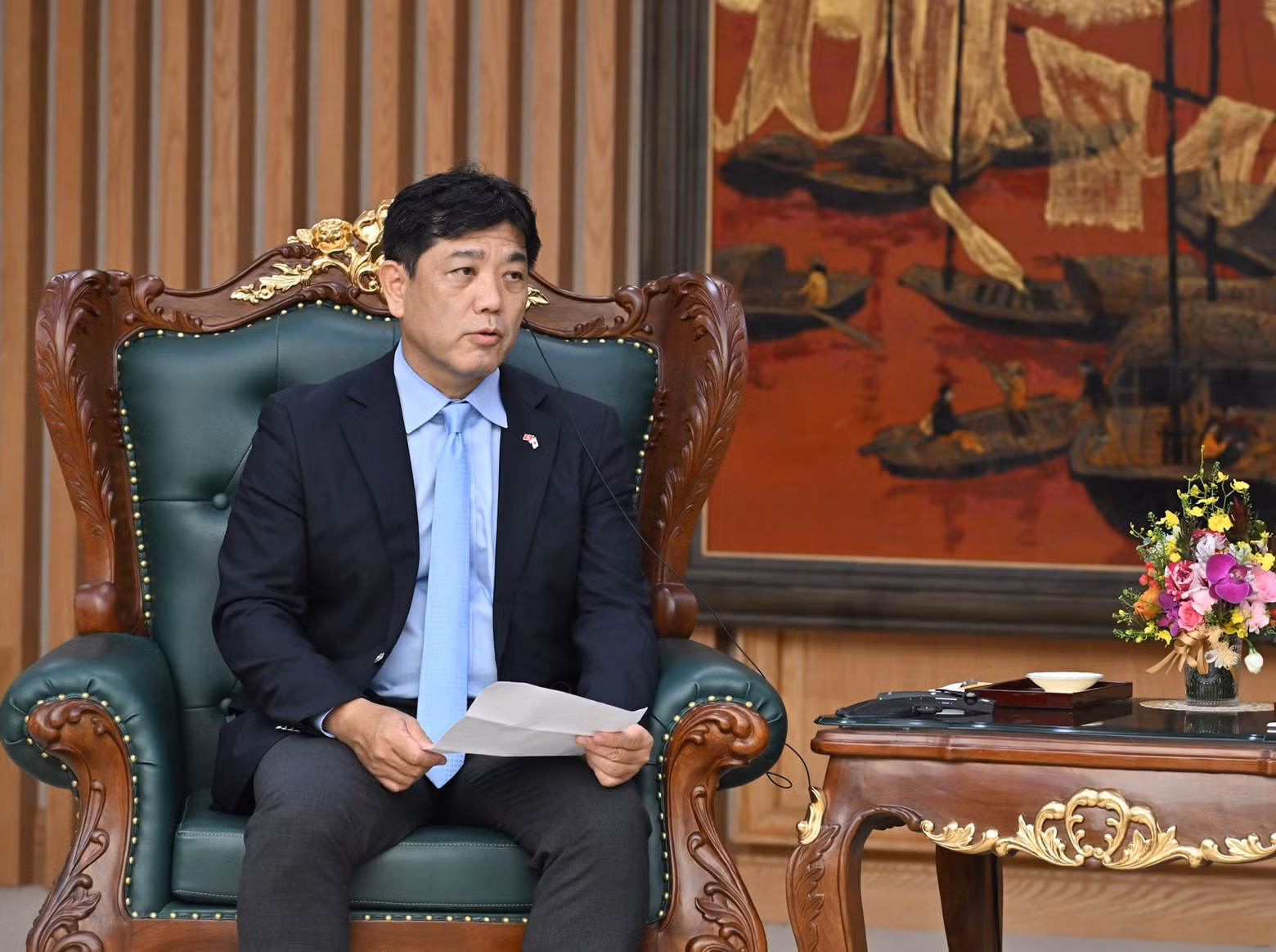 住友商事株式会社亚洲及大洋洲区首席执行官东野弘和发表讲话。