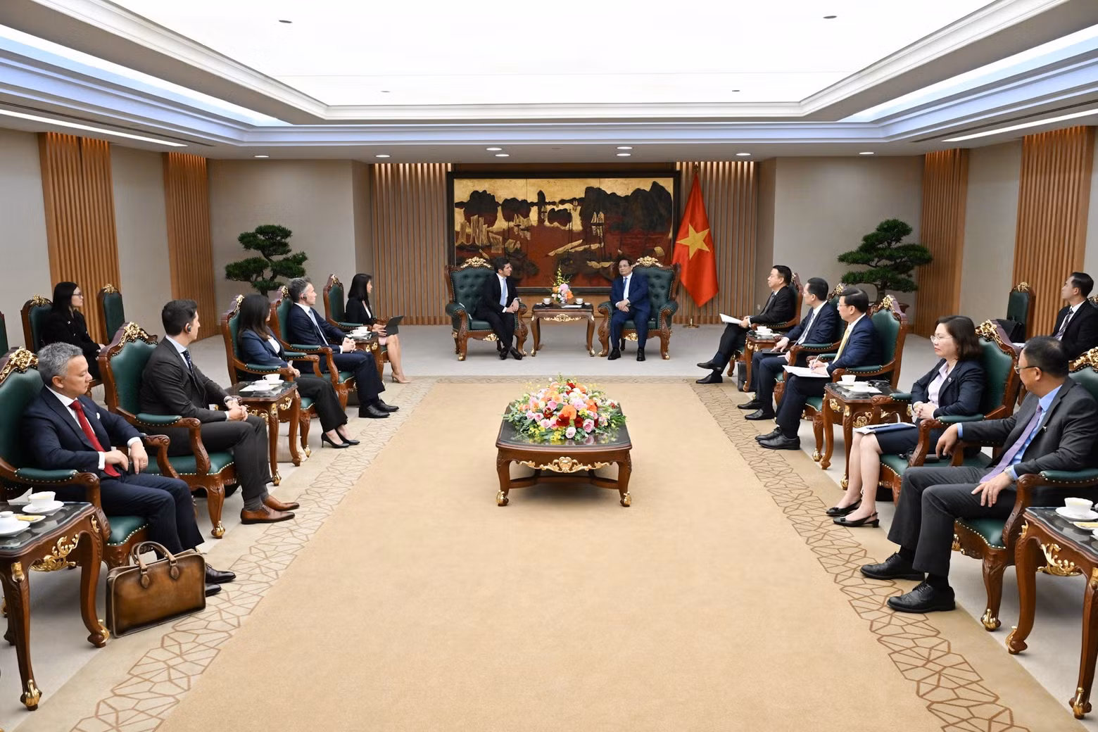 会见场景。