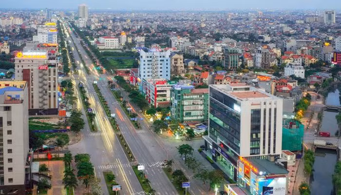 附图：海防市的一角。