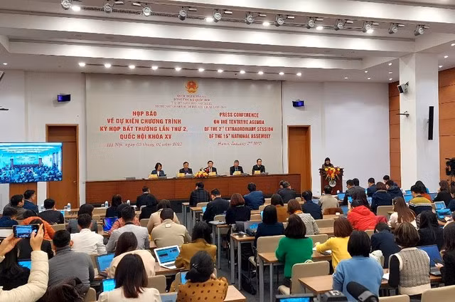 1月3日召开关于越南第十五届国会第二次特别会议的记者会。（图片来源：国会官网）
