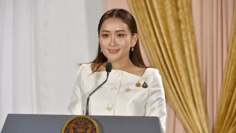 泰国新总理佩通坦·钦那瓦2024年8月18日在泰国曼谷举行的新闻发布会上发表讲话。（图片来源：越通社）