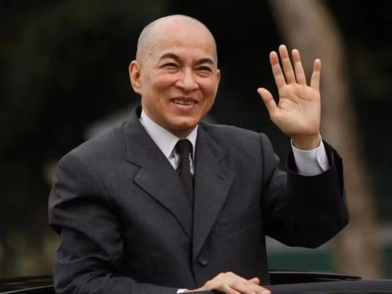 柬埔寨国王诺罗敦•西哈莫尼。