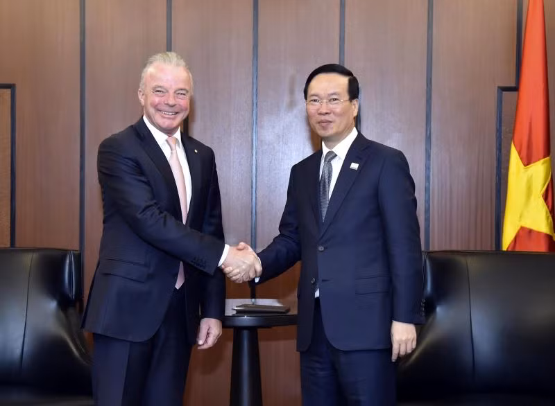 越南国家主席武文赏会见波音国际（BI）总裁纳尔逊。
