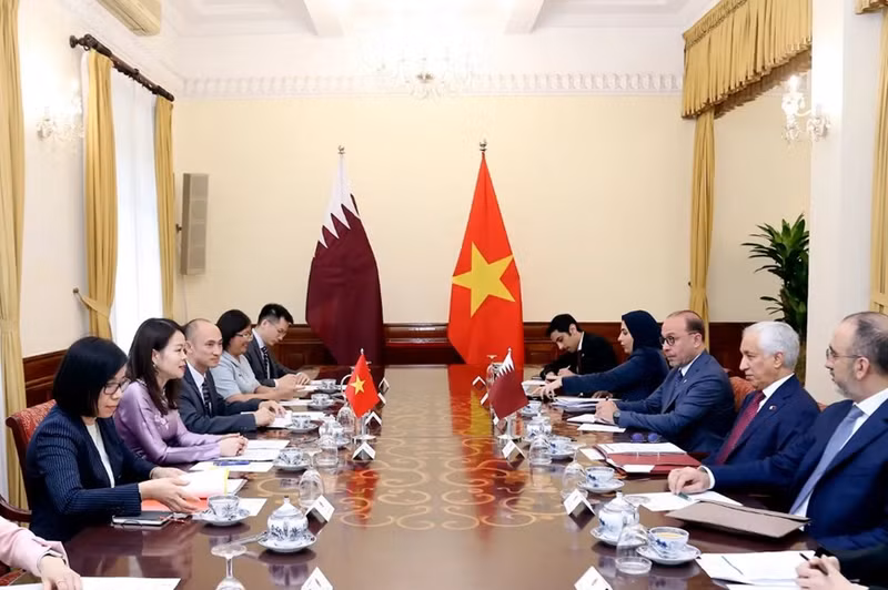 越南外交部与卡塔尔外交部第三次政治磋商会。 越南外交部与卡塔尔外交部第三次政治磋商会。