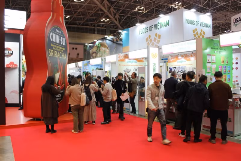 设在2024年日本国际食品与饮料展览会的越南展位。（图片来源：越通社）