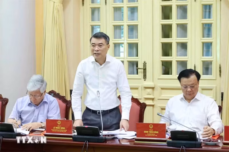 越共中央政治局委员、中央书记处书记、中央组织部部长、指委会成员黎明兴在会上发表讲话。
