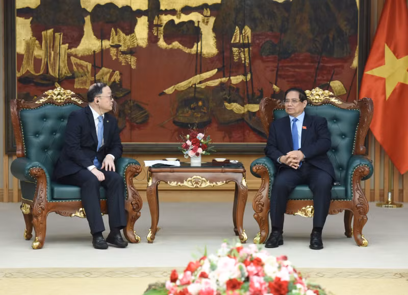 越南政府总理范明正会见中国电建集团国际副总经理兼亚太区域总部总经理周家义。