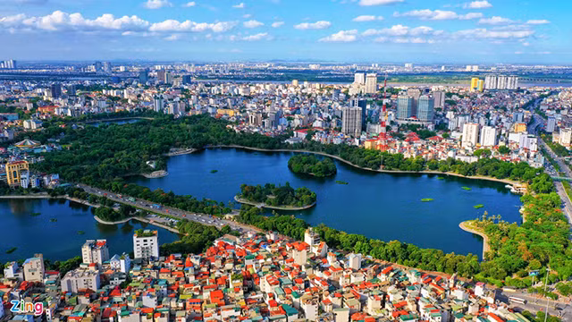 高空俯瞰河内的河流和湖泊（组图） ảnh 7