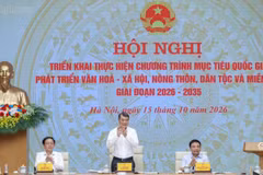 政府总理黎明兴主持会议。（图片来源：VGP）