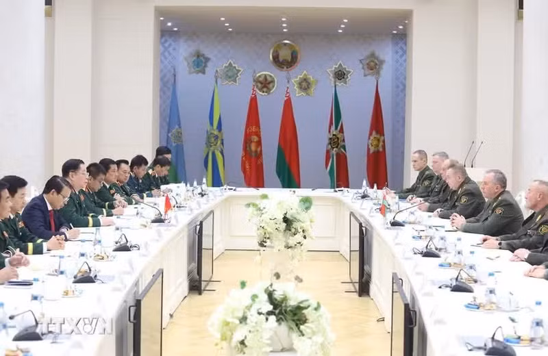会谈场景。（图片来源：越通社）