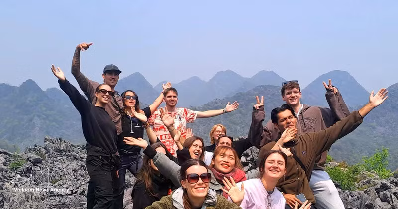 河江吸引大量国际游客到访。（图片来源：越通社）