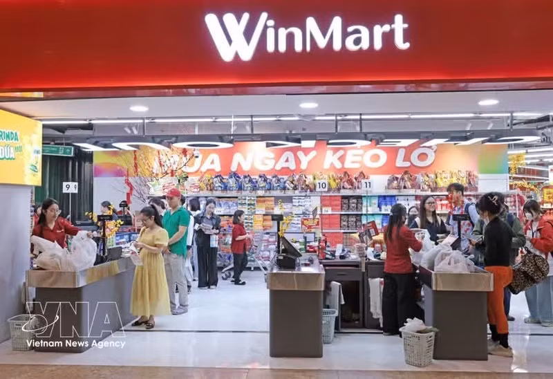 2026年，WinCommerce综合商业服务股份公司的三个品牌（WinMart、WinMart+和WiN）同时荣获“国家品牌”称号。（图片来源：越通社）