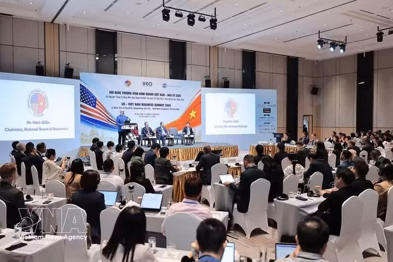 第九届越美商务峰会现场。（图片来源：越通社）