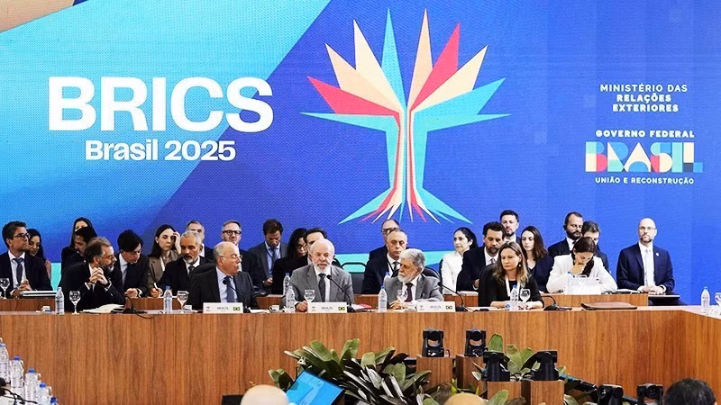出席2025年巴西金砖峰会的金砖国家领导人及合作伙伴。（图片来源：Sputnik Globe）