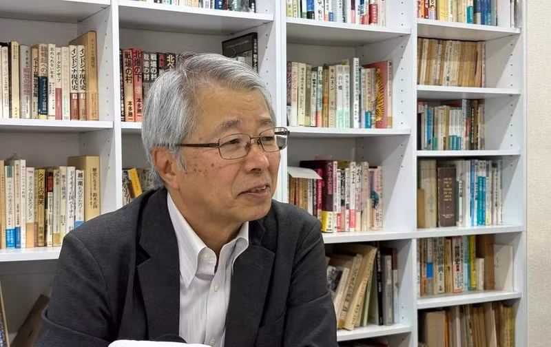 日本共产党《赤旗报》的资深记者北川寿史（Toshifumi Kitagawa）。（图片来源：越通社）