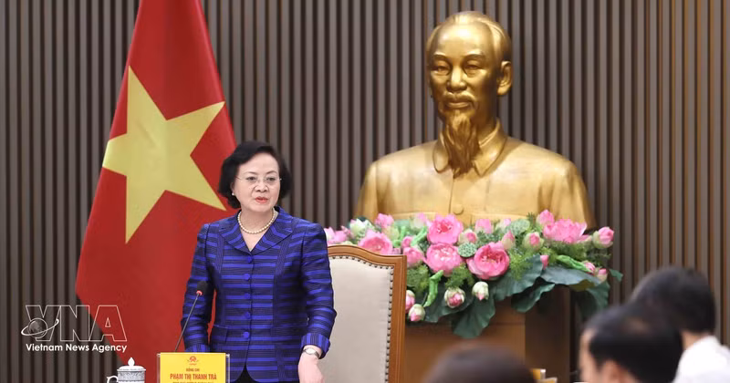 政府副总理范氏清茶主持会议。（图片来源：越通社）
