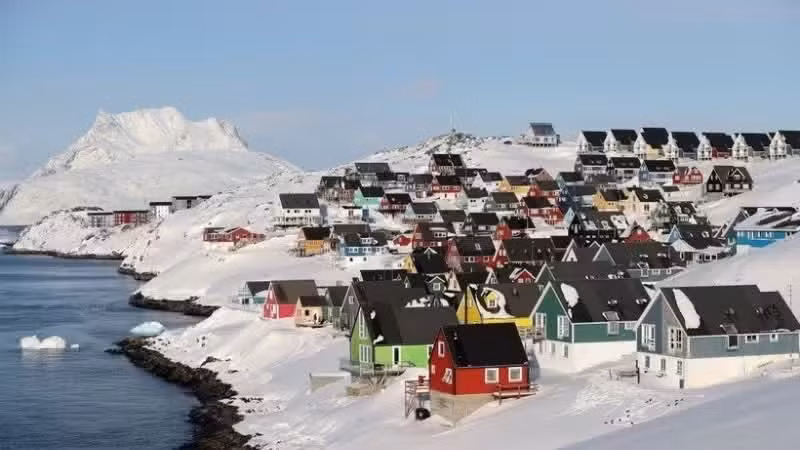 格陵兰首府努克市景。