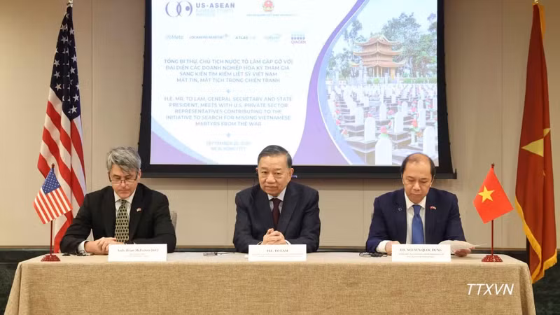 苏林总书记、国家主席会见美国—东盟商务理事会（USABC）及美国企业代表。（图片来源：越通社）