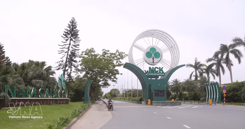 南桥坚工业园是海防市典型的民营经济模式，被联合国工业发展组织选为全球生态工业园计划的37个工业园之一。（图片来源：越通社）