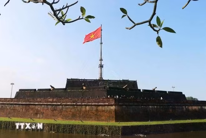世界文化遗产——顺化古都遗迹群旗台。（图片来源：越通社）
