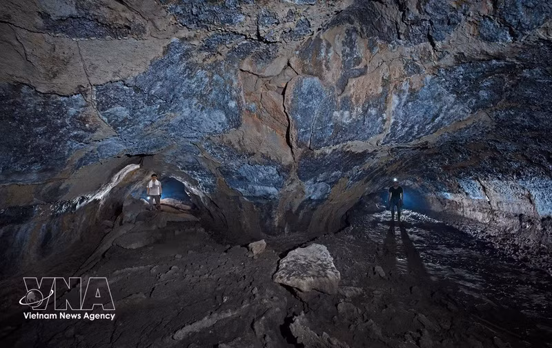 得农地质公园C1火山洞。（图片来源：越通社）