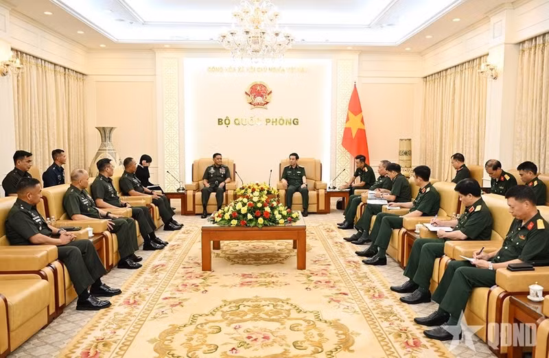 会见现场。（图片来源：人民军报）
