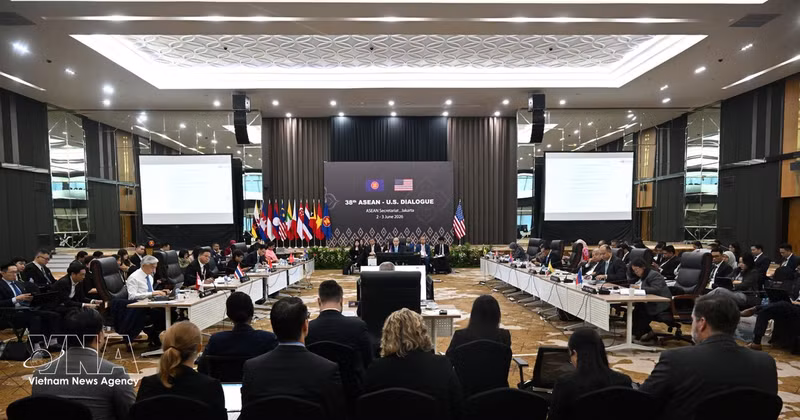 第38届东盟—美国对话会场景。