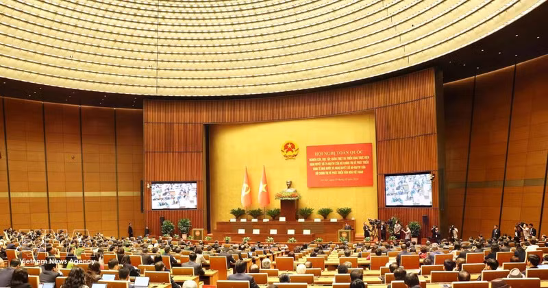 会议主会场设在国会大厦延鸿大厅。（图片来源：越通社）