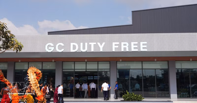 西宁省木牌国际口岸的GC免税店。