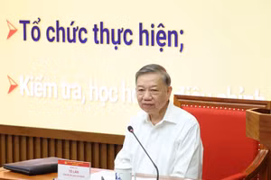 越共中央总书记、国家主席苏林发表讲话。（图片来源：越通社）