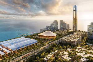 富国APEC会议展览中心及多功能剧院效果图。（图片来源：太阳集团）