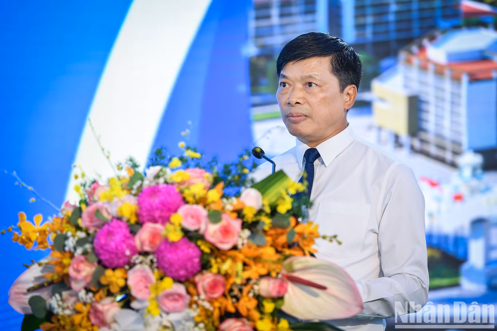 北宁省人民委员会副主席陶光凯在动工仪式上致辞。 北宁省人民委员会副主席陶光凯在动工仪式上致辞。