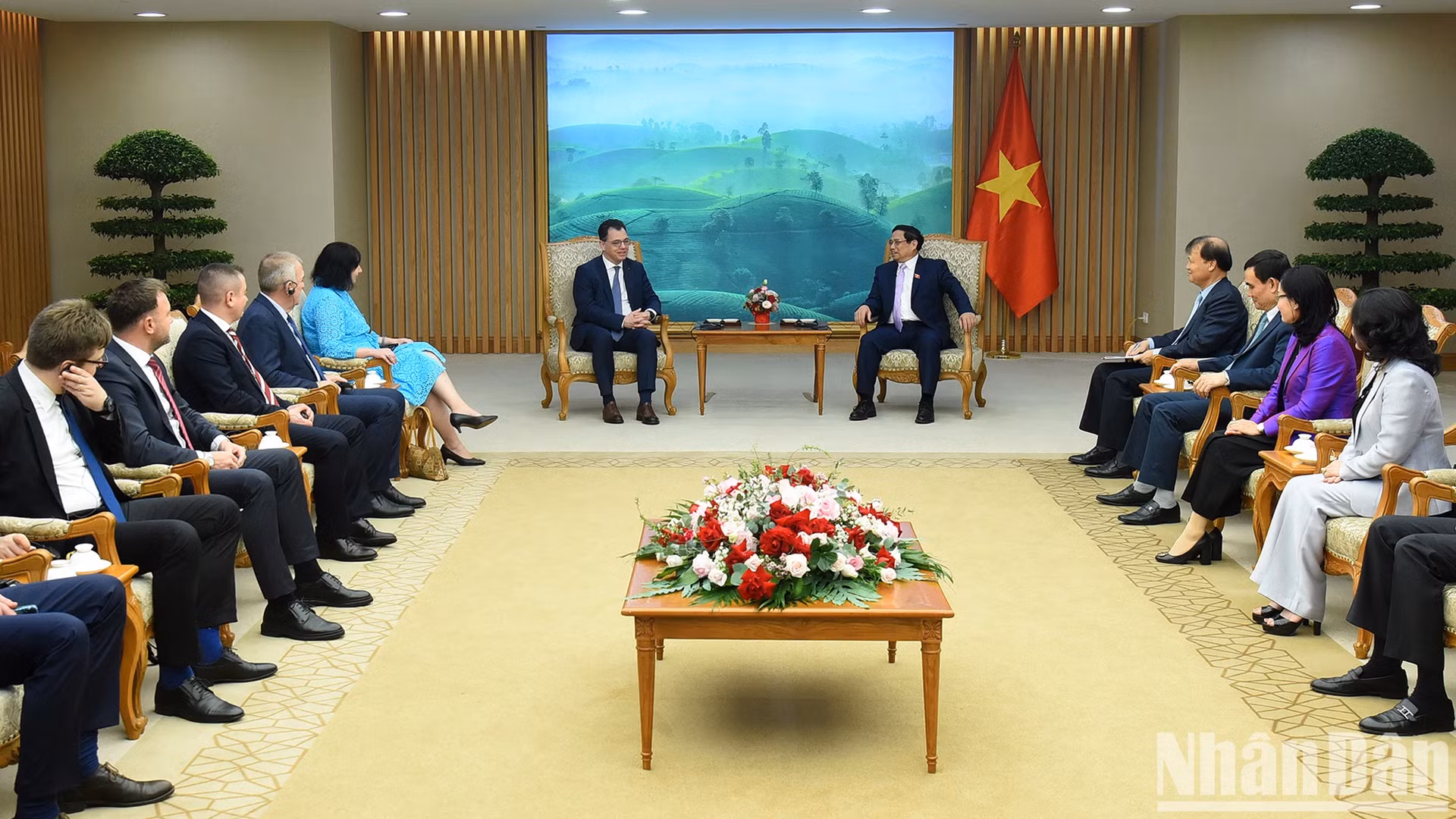 会见场景。