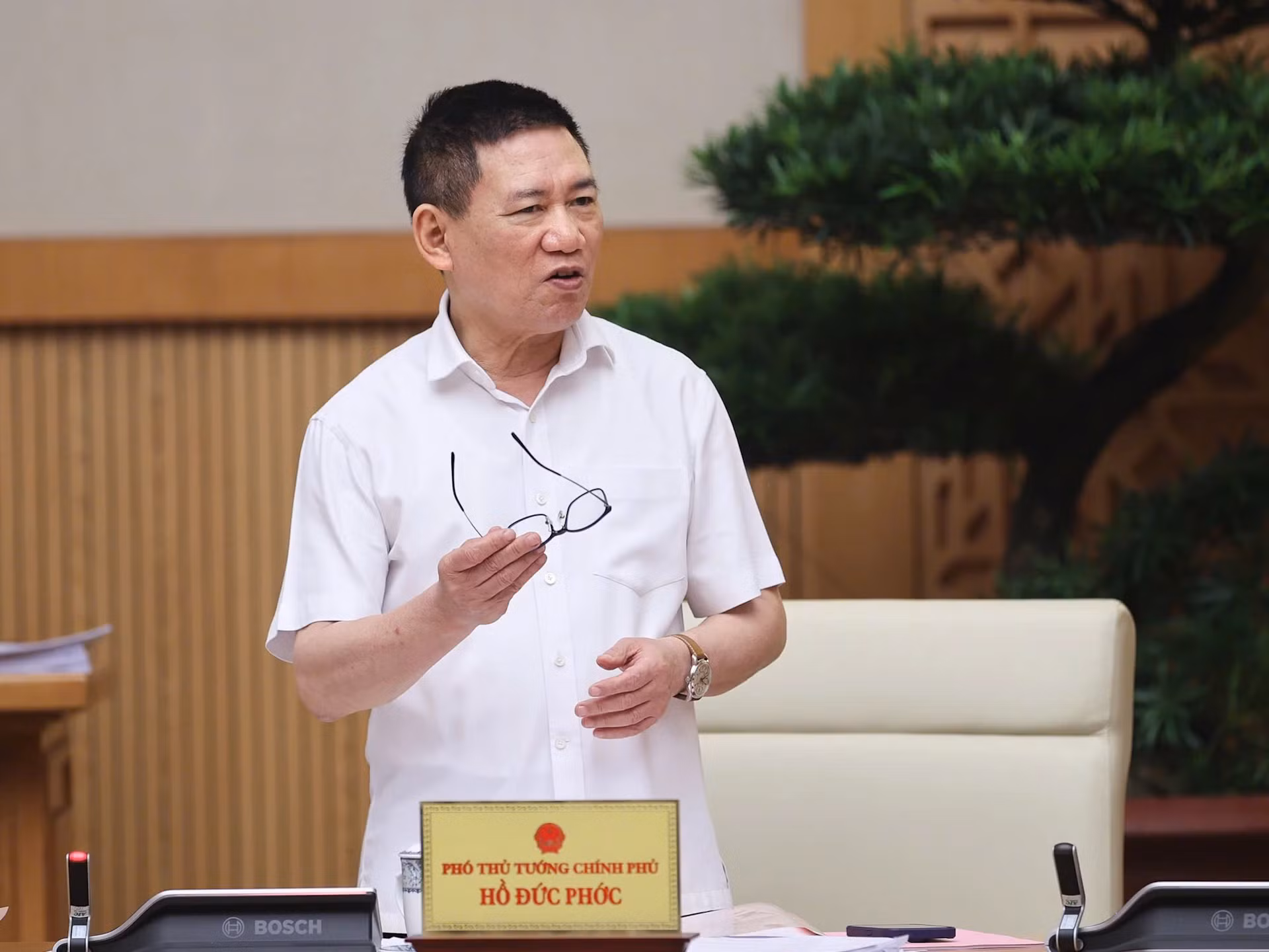 胡德福福总理发表讲话。