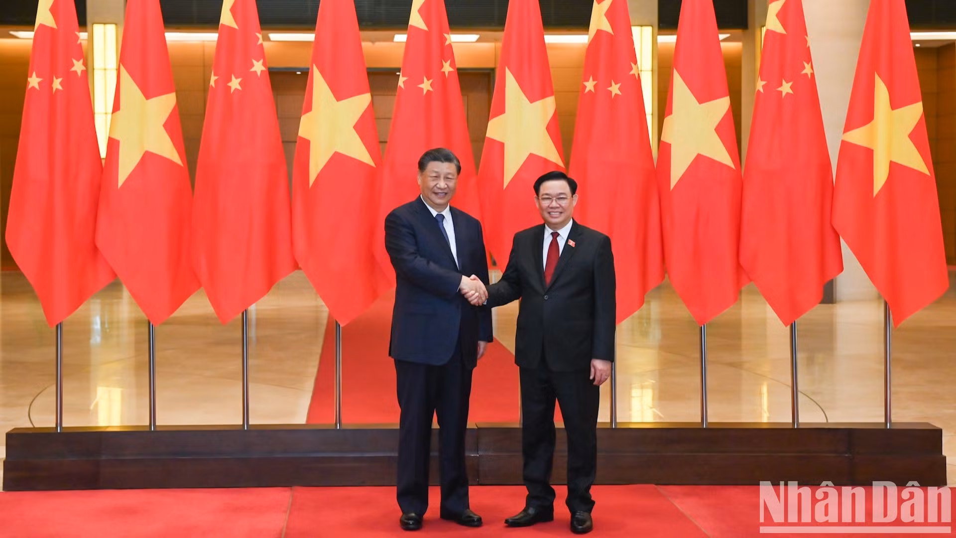 越南国会主席王廷惠会见中共中央总书记、中国国家主席习近平【组图】
