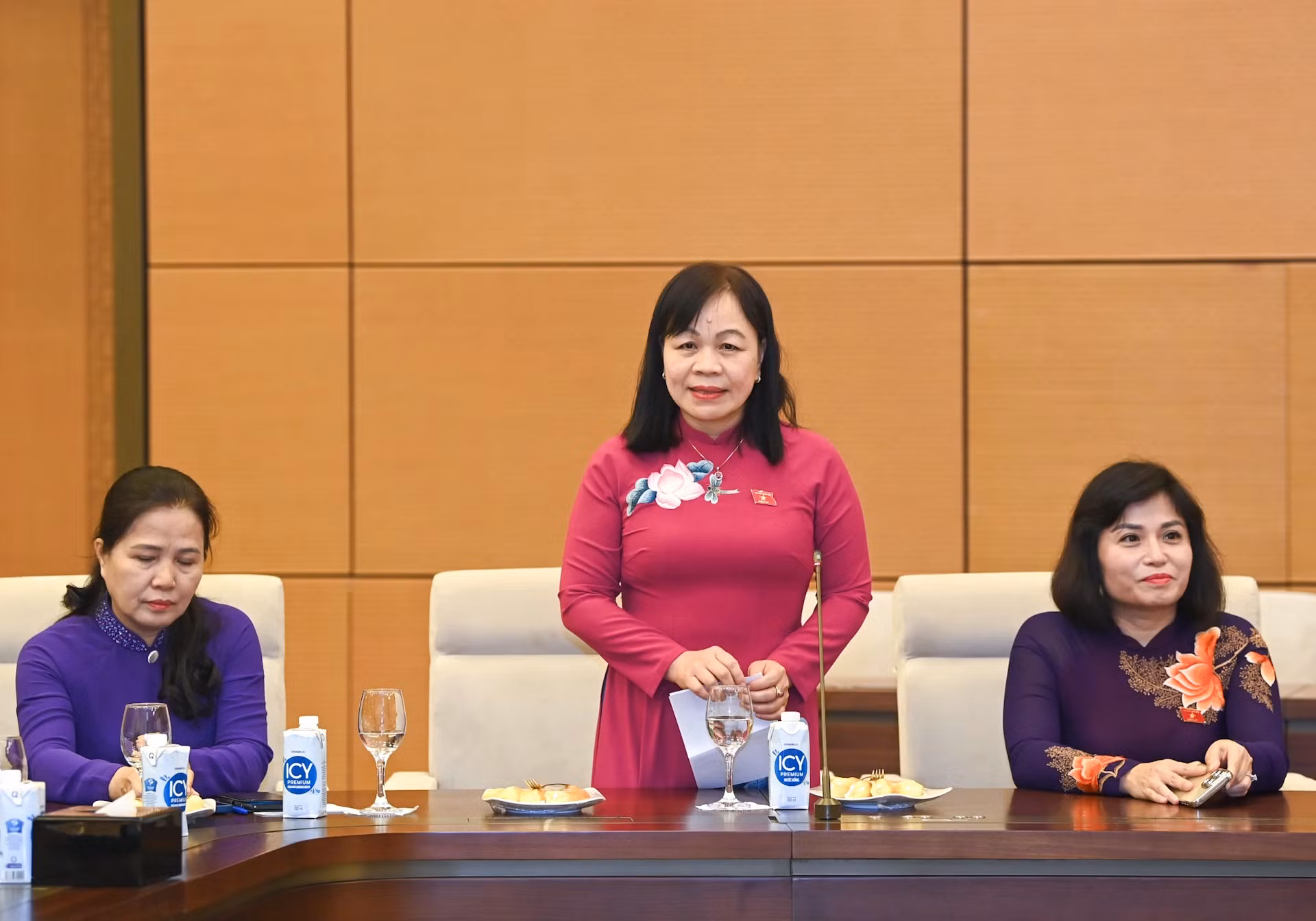 与会代表发表讲话。 与会代表发表讲话。