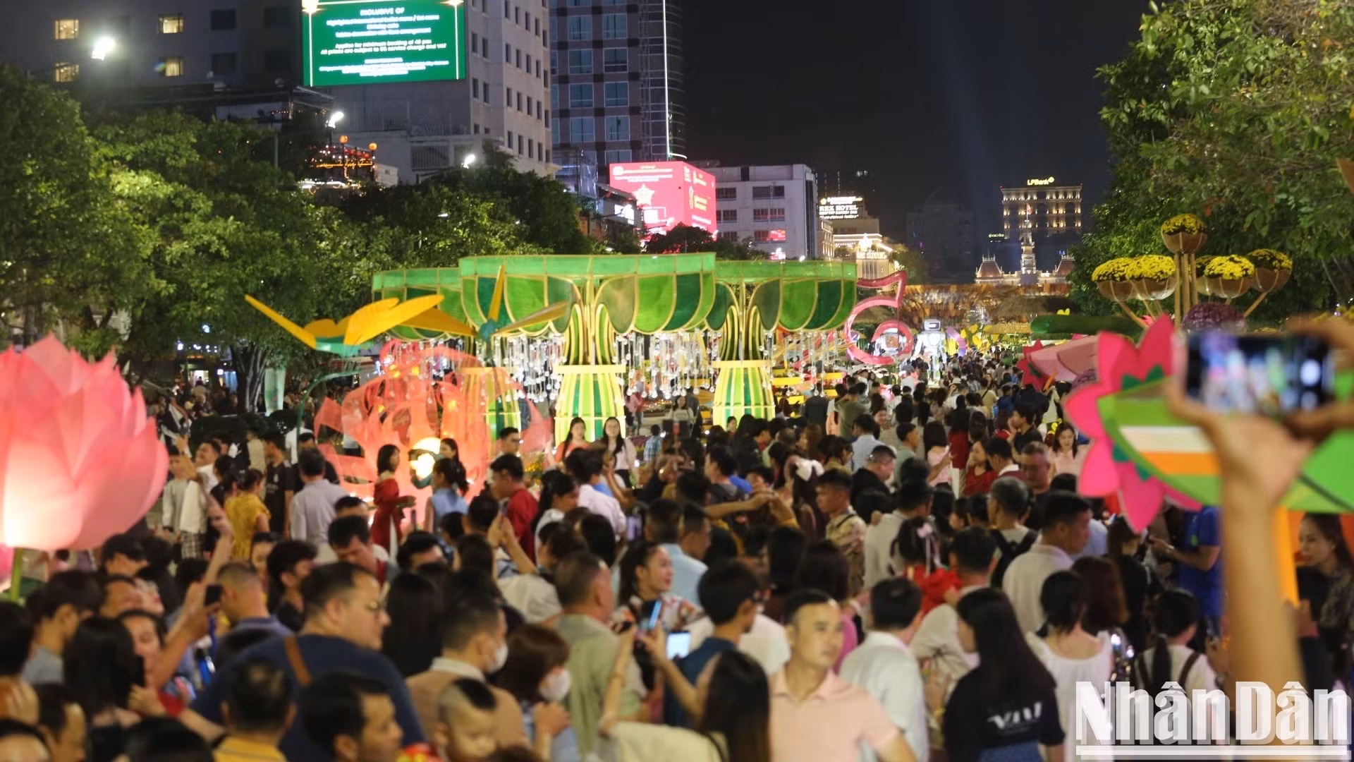 阮惠花街张灯结彩喜迎2025乙巳年春节。