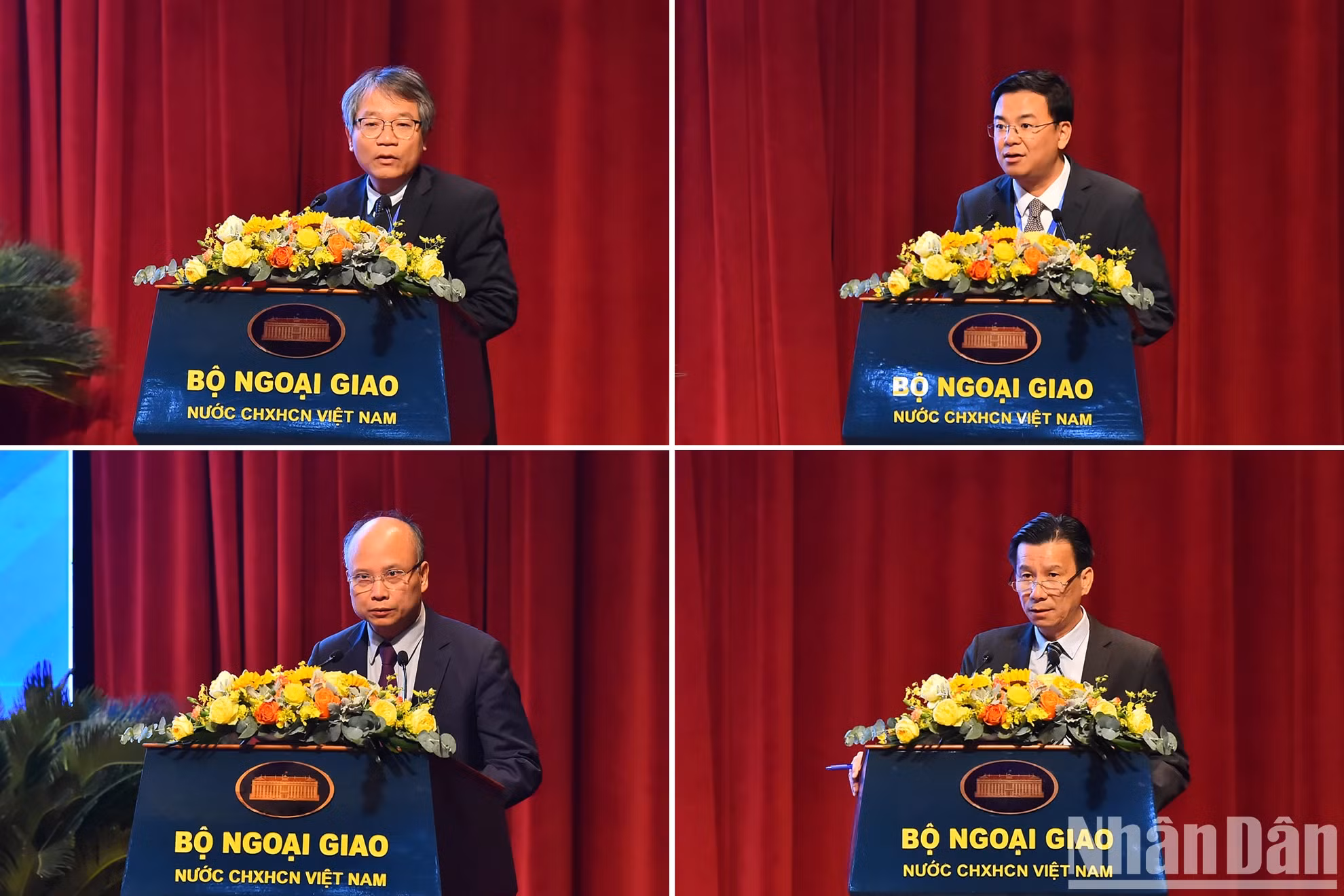 越南驻外大使和代表团团长在会上发表演讲。(水原 摄) 越南驻外大使和代表团团长在会上发表演讲。(水原 摄)