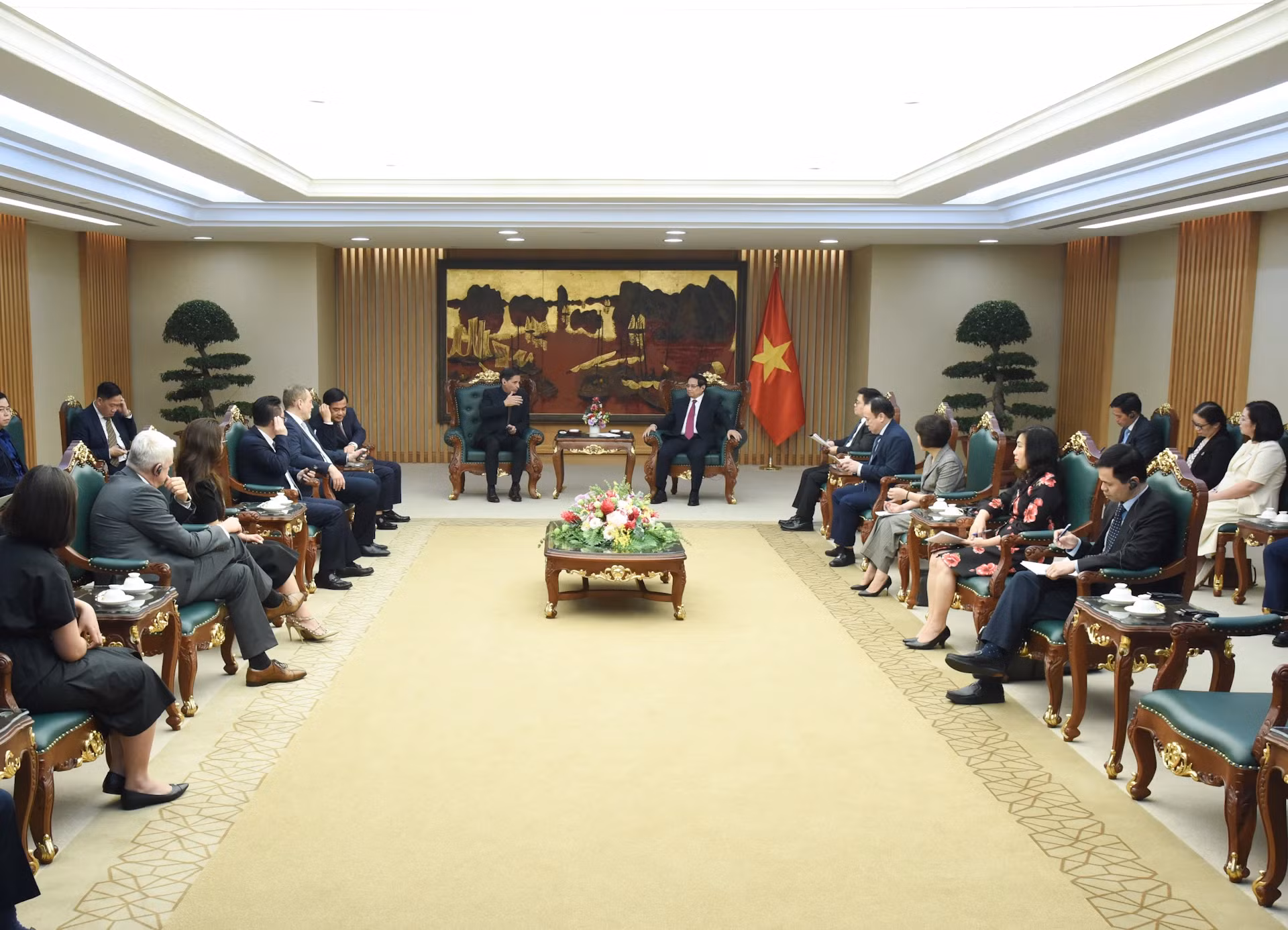 会见场景。