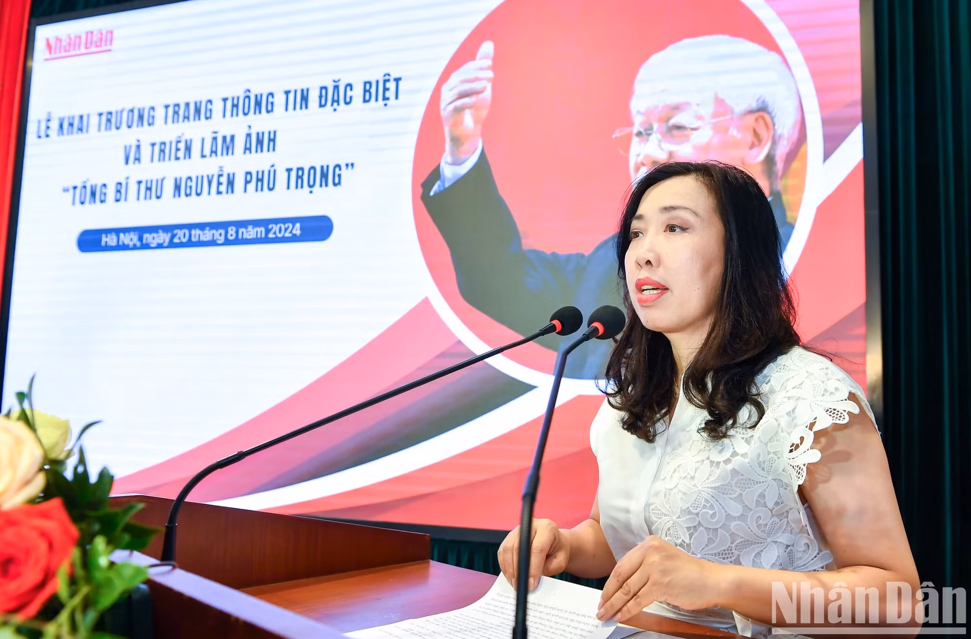 越南外交部副部长黎氏秋姮致辞。 越南外交部副部长黎氏秋姮致辞。