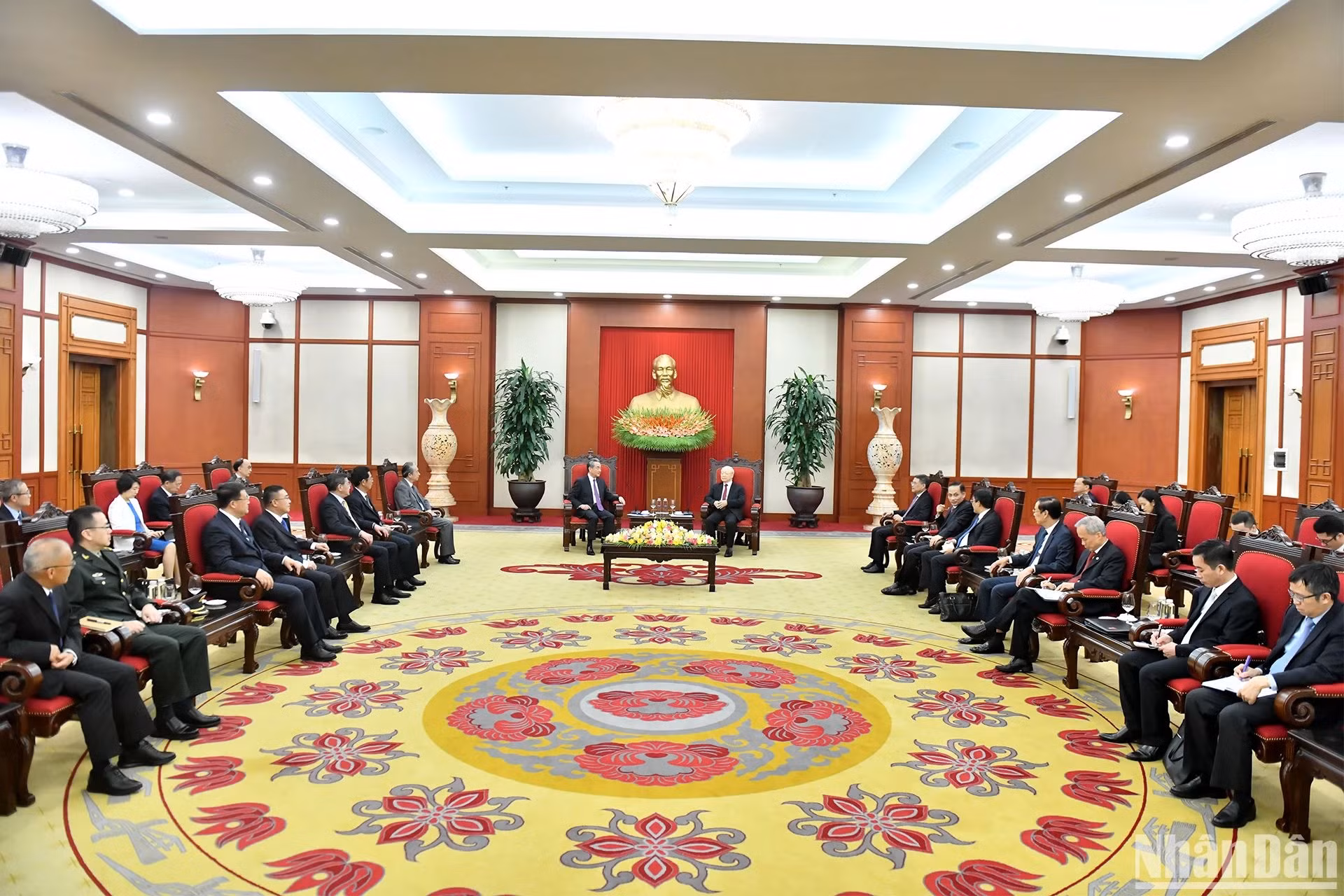 会见现场。