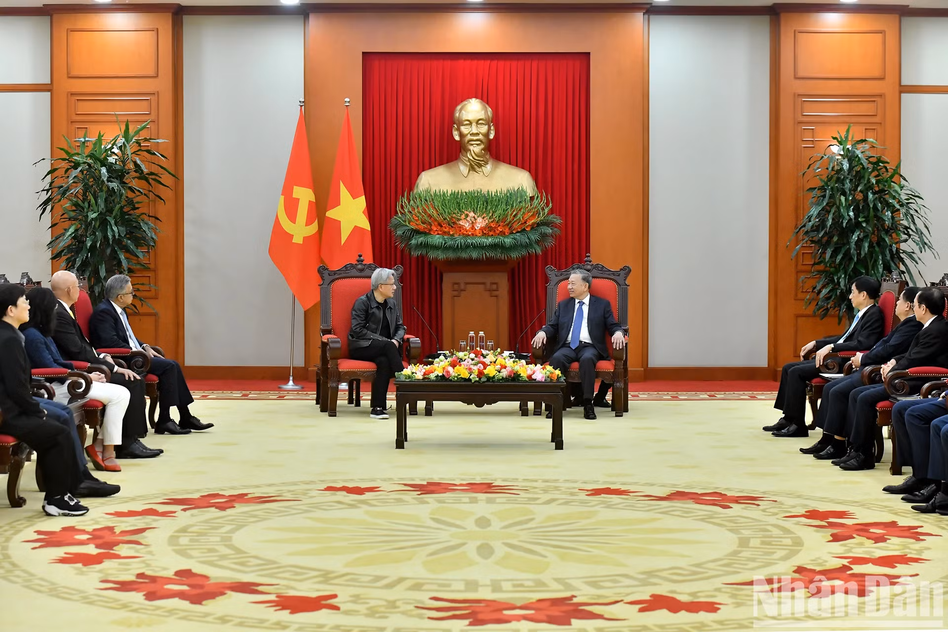 会见场景。